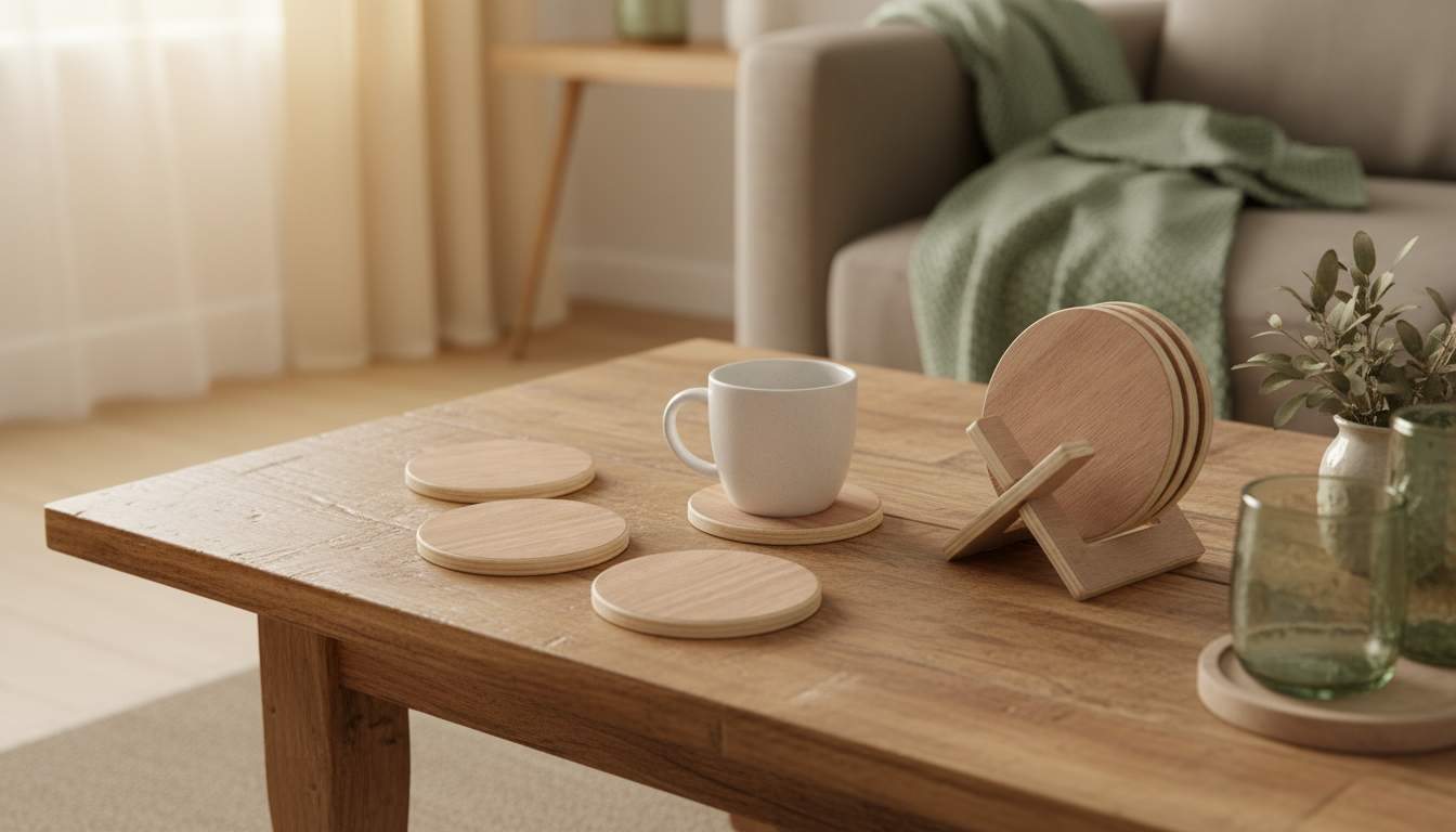Coaster Set with Stand